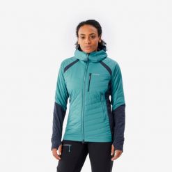 Kurtka alpinistyczna hybrydowa damska Simond Sprint. Niebieskie kurtki damskie SIMOND, l, bez wzorów, z materiału, bez kaptura. Za 329.99 zł.