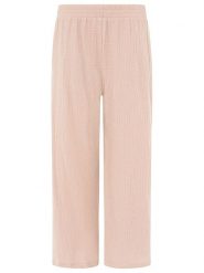 Zwillingsherz Muślinowe spodnie w kolorze beżowym rozmiar: onesize. Brązowe spodnie materiałowe damskie Zwillingsherz, bez wzorów, z bawełny. Za 82.99 zł.