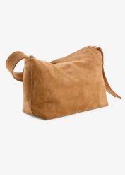 Torebka w optyce weluru. Brązowe torebki klasyczne damskie bonprix, z weluru, bez dodatków. Za 112.99 zł.