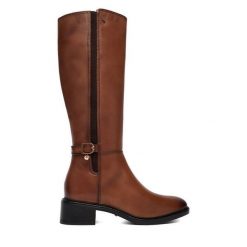 Kozaki MEXX. Brązowe kozaki damskie Mexx, bez obcasa, na płaskiej podeszwie, bez zapięcia. Za 599.99 zł.