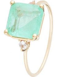OR ÉCLAT Złoty pierścionek "Espoir" z kwarcem i topazem rozmiar: 60. Zielone pierścionki damskie Or Éclat, z kwarcem, złote. Za 966.45 zł.