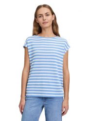 BETTY & CO Koszulka w kolorze błękitno-białym rozmiar: XXL. Białe bluzki damskie Betty & Co, xxl, bez wzorów, bez kołnierzyka, bez ramiączek. Za 122.67 zł.