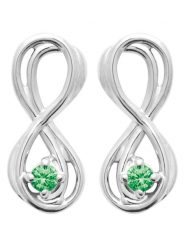 L'Atélier Précieux Srebrne kolczyki-wkrętki z cyrkoniami rozmiar: onesize. Szare kolczyki damskie l'Atelier precieux, z cyrkonią, srebrne. Za 126.99 zł.