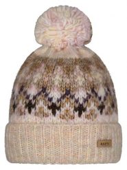 Barts Czapka "Renaa" w kolorze beżowym rozmiar: onesize. Brązowe czapki damskie Barts, z aplikacjami, ze splotem. Za 122.09 zł.