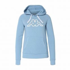 Kappa Bluza Damska Belle Slim. Niebieskie bluzy damskie Kappa, xs, bez wzorów, z bawełny, z kapturem. Za 245.30 zł.