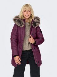 ONLY Parka w kolorze fioletowym rozmiar: L. Różowe parki damskie Only, l, bez kaptura. Za 244.80 zł.