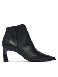 Hispanitas Botki HI265076 Czarny. Czarne botki damskie Hispanitas, ze skóry, bez obcasa, na słupku, bez zapięcia. Za 739.99 zł.