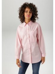 Aniston Koszula w kolorze jasnoróżowym rozmiar: 40. Różowe koszule damskie Aniston, bez wzorów, z bawełny, bez kołnierzyka, bez ramiączek. Za 65.54 zł.