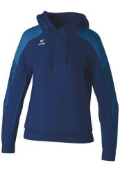 Bluza damska z kapturem Erima Evo Star. Niebieskie bluzy damskie Erima, bez wzorów, z materiału, z kapturem. Za 239.20 zł.