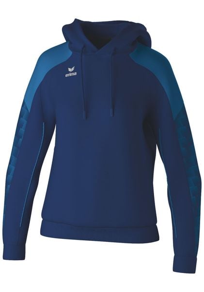 Bluza damska z kapturem Erima Evo Star. Niebieskie bluzy damskie Erima, bez wzorów, z materiału, z kapturem. Za 238.90 zł.