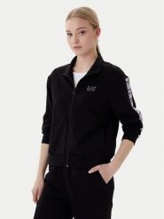 EA7 Emporio Armani Bluza 7W001152 AF12501 UC001 Czarny Regular Fit. Czarne bluzy damskie EA7 Emporio Armani, xl, bez wzorów, z syntetyku, bez kaptura. Za 489.99 zł.