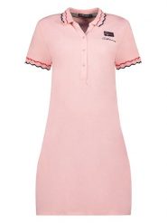 Geographical Norway Sukienka polo "Jamaela" w kolorze jasnoróżowym rozmiar: XL. Różowe sukienki damskie Geographical Norway, bez wzorów, bez ramiączek. Za 92.42 zł.