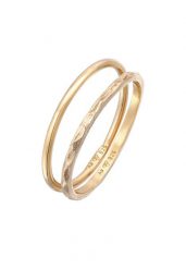 Elli Zestaw 2 obrączek damskich ze srebra próby 925 Sterling Silver Pierścionki 1 ct Damski. Szare pierścionki damskie Elli, srebrne. Za 313.64 zł.