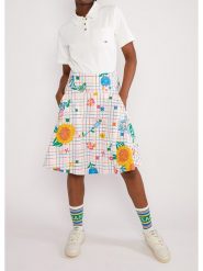 Blutsgeschwister Spódnica "Romance Rules the Worldhappy" w kolorze białym ze wzorem rozmiar: XXL. Białe spódnice damskie Blutsgeschwister, xxl, bez wzorów, z bawełny, midi. Za 139.20 zł.