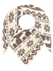 Zwillingsherz Chusta trójkątna w kolorze szaro-białym z dodatkiem wełny - 185 x 90 cm rozmiar: onesize. Białe chusty damskie Zwillingsherz, bez wzorów, z materiału. Za 266.66 zł.