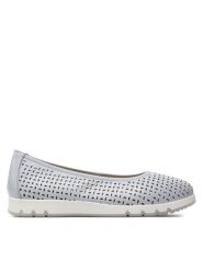 Caprice Baleriny 9-22551-42 Niebieski. Niebieskie balerinki damskie Caprice, bez wzorów, ze skóry. Za 203.99 zł.