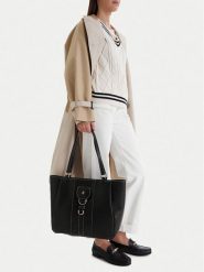 Beverly Hills Polo Club Torebka CEO-BHPC-C-025-09 Czarny. Czarne shopper bag Beverly Hills Polo Club, z materiału, bez dodatków. Za 229.99 zł.