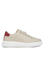 Calvin Klein Sneakersy Cupsole Lace Up - Suede Bt HW0HW02404 Beżowy. Brązowe obuwie sportowe damskie Calvin Klein, ze skóry, bez zapięcia. Za 379.99 zł.