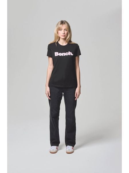 Bench Koszulka "Leora" w kolorze czarnym rozmiar: 36. Czarne bluzki damskie Bench, bez wzorów, z bawełny, bez kołnierzyka, bez ramiączek. Za 75.51 zł.