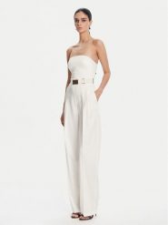 Elisabetta Franchi Kombinezon TU05152E2 100 Écru Regular Fit. Sukienki damskie Elisabetta Franchi, bez wzorów, z syntetyku, bez ramiączek. Za 2,839.00 zł.