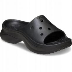 Klapki Dla Dorosłych Crocs Bae Slide. Białe klapki damskie Crocs, bez wzorów, z materiału, bez obcasa, bez zapięcia. Za 191.99 zł.
