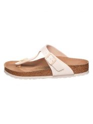 Birkenstock Japonki "Gizeh" w kolorze beżowym rozmiar: 39. Brązowe klapki damskie Birkenstock, bez wzorów, z otwartym noskiem, bez obcasa, bez zapięcia. Za 342.45 zł.
