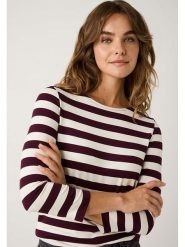 More & More Koszulka w kolorze biało-bordowym rozmiar: 34. Białe koszulki damskie More & More, bez wzorów, bez kołnierzyka, bez ramiączek. Za 118.01 zł.