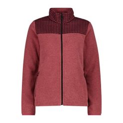 Kurtka polarowa z nadrukiem z zamkiem dla kobiet CMP. Czerwone kurtki damskie CMP, bez wzorów, z polaru, bez kaptura. Za 389.00 zł.