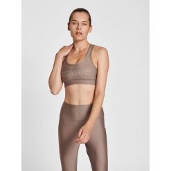Damski biustonosz sportowy Hummel TE Tola. Szare biustonosze sportowe damskie Hummel, bez wzorów, z dzianiny. Za 151.00 zł.