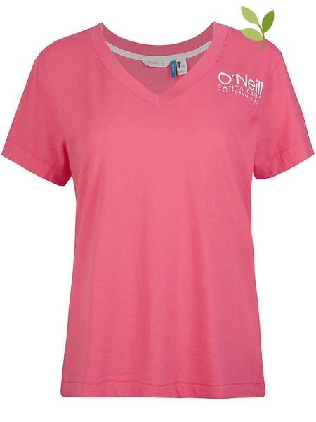 O'Neill Koszulka w kolorze różowym rozmiar: XS. Różowe bluzki damskie O'Neill, xs, bez wzorów, z bawełny, bez kołnierzyka, bez ramiączek. Za 37.21 zł.