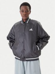 Adidas Kurtka bomber Stadium JZ6919 Szary Loose Fit. Szare kurtki damskie Adidas, m, bez wzorów, z syntetyku, bez kaptura. Za 529.99 zł.