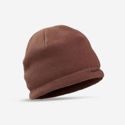 Czapka myśliwska ciepła dwustronna barankowa Solognac 500. Brązowe czapki damskie SOLOGNAC, bez wzorów, z materiału. Za 39.99 zł.
