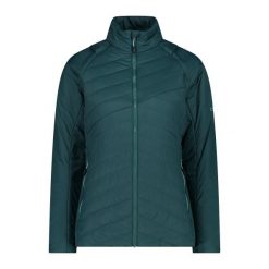 Kurtka puchowa damska z odpinanymi rękawami CMP. Zielone kurtki sportowe damskie CMP, na zimę, bez wzorów, z puchu, bez kaptura. Za 425.00 zł.