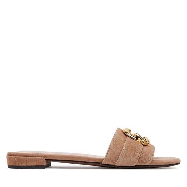 Klapki Coccinelle. Brązowe klapki damskie Coccinelle, bez wzorów, bez obcasa, bez zapięcia. Za 479.99 zł.