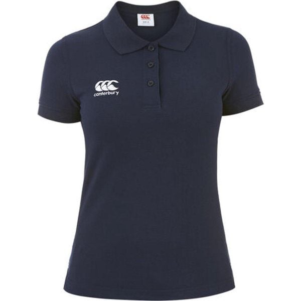Damska koszulka polo Canterbury Waimak. Niebieskie koszulki damskie CANTERBURY, bez wzorów, bez kołnierzyka, bez ramiączek. Za 253.50 zł.