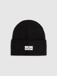 4F Czapka beanie damska - czarna M. Czarne czapki damskie 4F, na zimę, bez wzorów, z dzianiny. Za 59.99 zł.