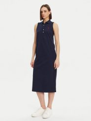 Polo Ralph Lauren Sukienka codzienna 211968292002 Granatowy Regular Fit. Niebieskie sukienki damskie Polo Ralph Lauren, bez wzorów, z bawełny, bez ramiączek. Za 459.99 zł.