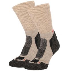 Skarpety turystyczne - Wełna Merino - Multi beżowy 2 pary. Brązowe skarpetki damskie XTREME, bez wzorów, z wełny. Za 128.95 zł.