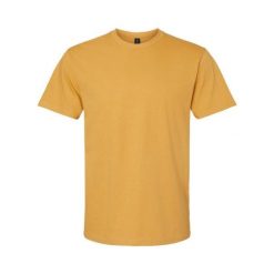 Koszulka Unisex Dla Dorosłych Softstyle Midweight. Żółte koszulki damskie GILDAN, m, bez wzorów, bez kołnierzyka, bez ramiączek. Za 36.99 zł.