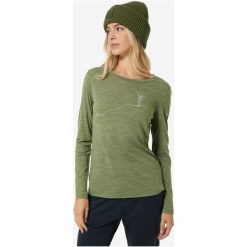 Longsleeve SUPER.NATURAL W BERGGLÜCK LS. Zielone koszulki sportowe damskie super.natural, bez wzorów, bez ramiączek. Za 299.99 zł.
