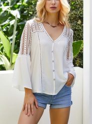 Milan Kiss Bluzka w kolorze kremowym rozmiar: L. Brązowe bluzki damskie Milan Kiss, l, bez wzorów, z koronki, bez kołnierzyka, bez ramiączek. Za 139.54 zł.