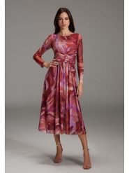 SWING Sukienka w kolorze jasnoróżowo-czerwonym rozmiar: 40. Czerwone sukienki damskie Swing, bez wzorów, z tiulu, bez ramiączek. Za 239.99 zł.