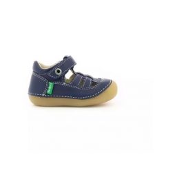 Sandały KICKERS SUSHY Niebieski. Niebieskie sandały damskie Kickers, bez wzorów, ze skóry, bez obcasa, bez zapięcia. W wyprzedaży za 213.80 zł.