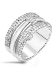 DI GIORGIO Srebrny pierścionek z cyrkoniami rozmiar: 52. Szare pierścionki damskie DI GIORGIO, z cyrkonią, srebrne. Za 217.99 zł.