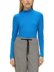 S.Oliver Koszulka w kolorze niebieskim rozmiar: 40. Niebieskie bluzki damskie S.Oliver, s, bez wzorów, bez kołnierzyka, bez ramiączek. Za 36.94 zł.