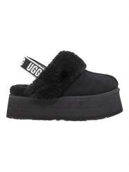 UGG Skórzane kapcie "Funkette" w kolorze czarnym rozmiar: 38. Czarne kapcie damskie Ugg, z wełny. Za 483.17 zł.