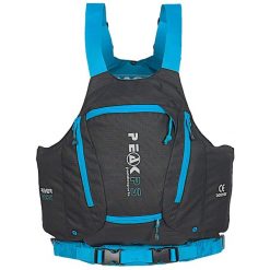 Kamizelka asekuracyjna na wyprawy wodne Unisex Peak River Vest. Czarne kamizelki damskie PEAK PADDLESPORTS, m, bez wzorów, z nylonu, bez kaptura. W wyprzedaży za 872.10 zł.