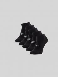 4F Skarpetki krótkie (5-pack) damskie - czarne 35-38. Czarne skarpetki damskie 4F, bez wzorów, z bawełny. Za 59.99 zł.