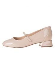Clarks Skórzane baleriny "Daiss30" w kolorze beżowym z paskiem rozmiar: 37. Brązowe czółenka damskie Clarks, bez wzorów, bez obcasa. Za 304.95 zł.