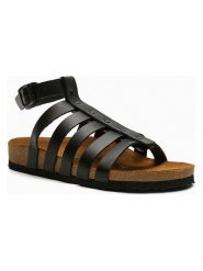 Comfortfusse Skórzane sandały "Ares" w kolorze czarnym rozmiar: 39. Czarne sandały damskie Comfortfüße, bez wzorów, z materiału, z otwartym noskiem, bez obcasa, bez zapięcia. Za 252.99 zł.